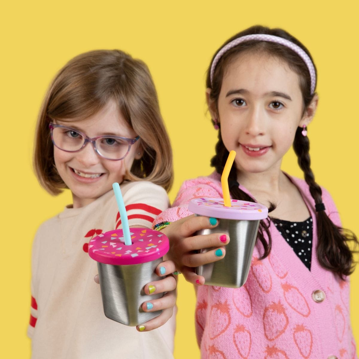Silicone Straw and Lid Set