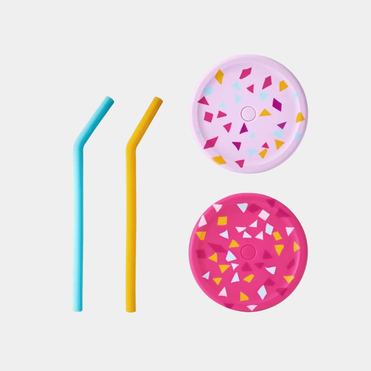 Silicone Straw and Lid Set