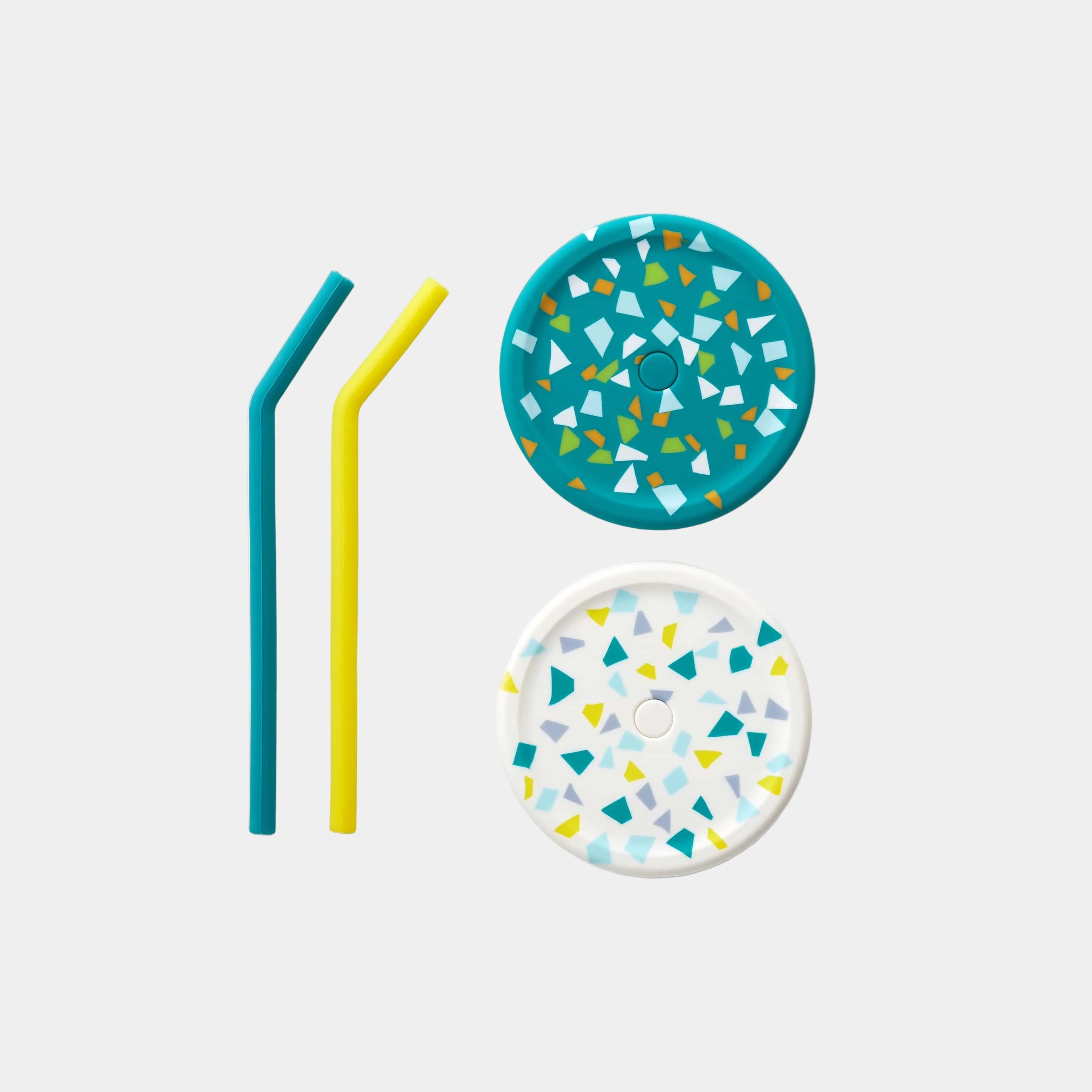 Silicone Straw and Lid Set