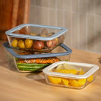 Square Glass Food Storage 6-Piece Set