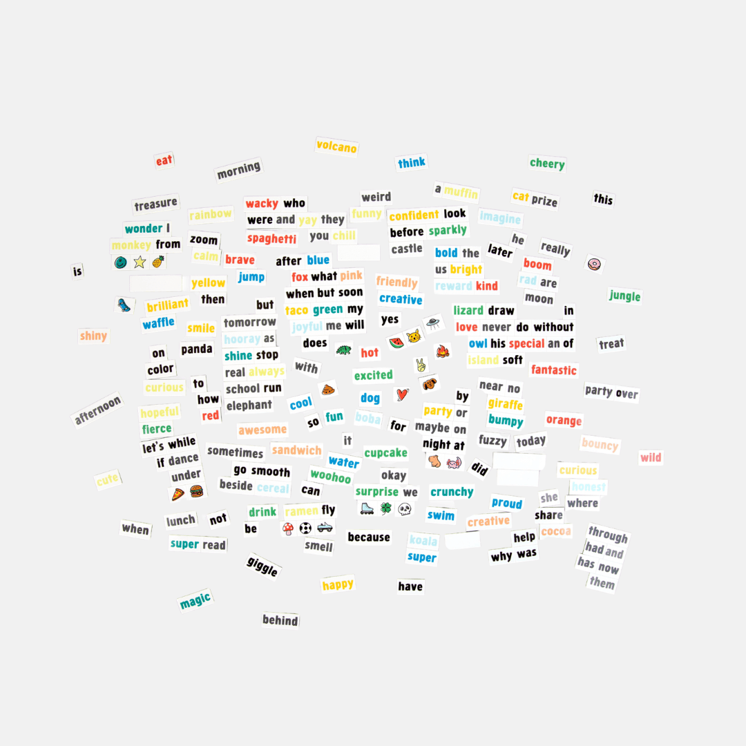 #color_Word Play | Word themed die cut magnets