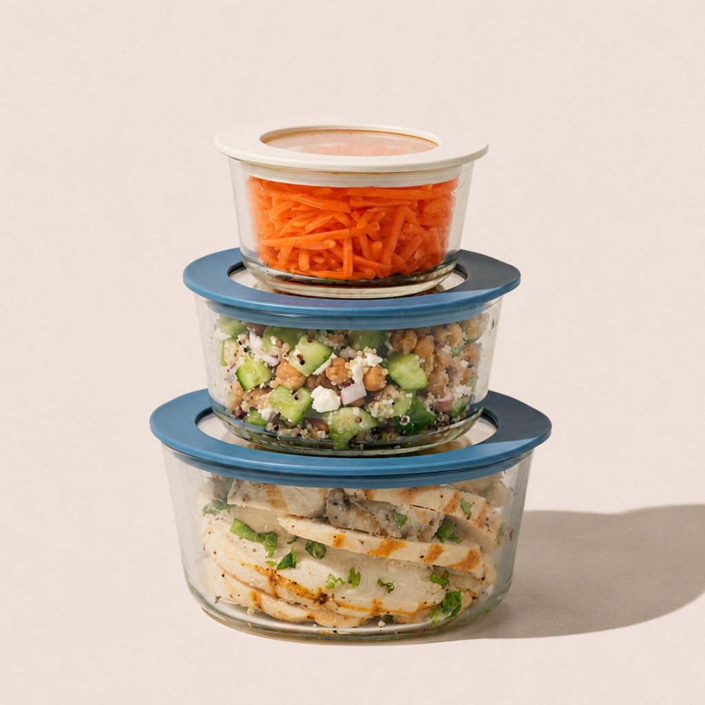 Round Glass Food Storage Container