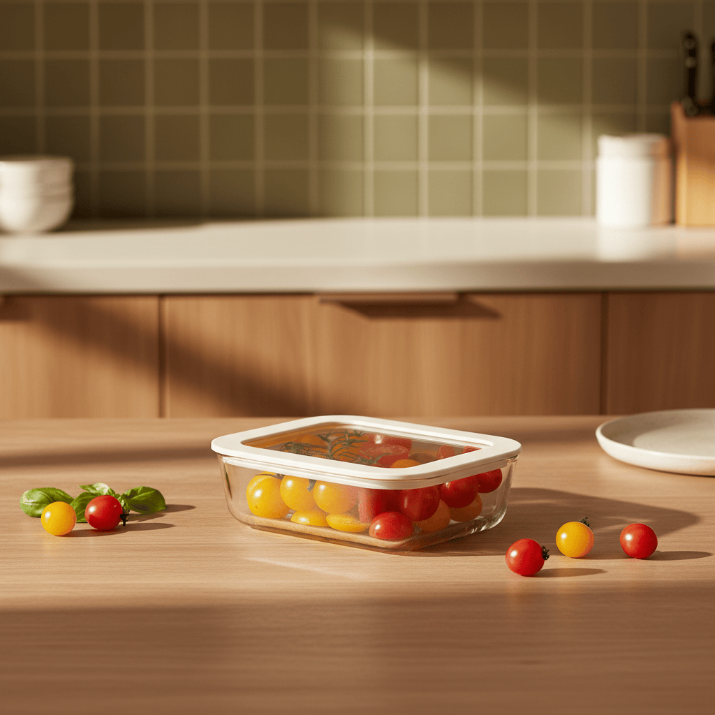 Square Glass Food Storage Container