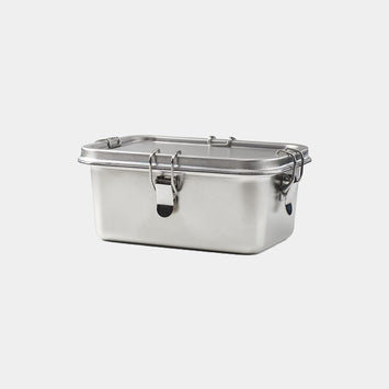 Medium Plain Metal Lunch Box - White